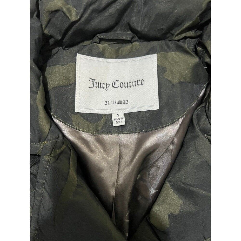 NEW Juicy Couture Vintage Retro Y2K Camo Moto Puffer Jacket Spring Streetwear - Picture 7 of 12